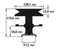 ADAPTER NOŻA HUSQVARNA LT 960 125 YT 120 125 140 1