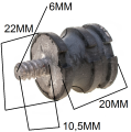 AMORTYZATOR JONSERED 670 22X20MM 501 77 35-01 WYMIARY