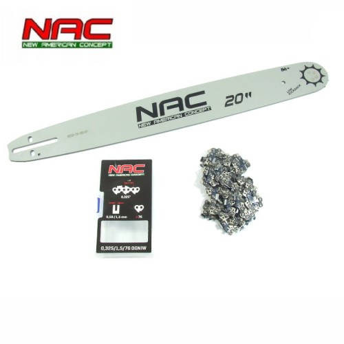 ORYGINALNY ŁAŃCUCH 20" + PROWADNICA NAC CST61
