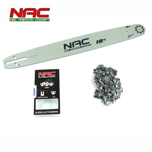Prowadnica NAC 45cm + Łańcuch do piły NAC SPS01-52