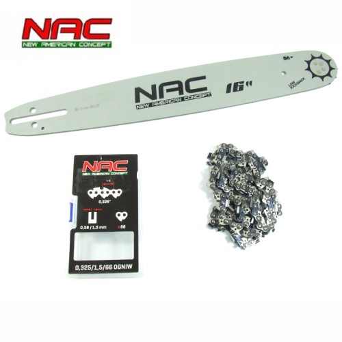 ORYGINALNA PROWADNICA + ŁAŃCUCH 16'' NAC TT-CS4500