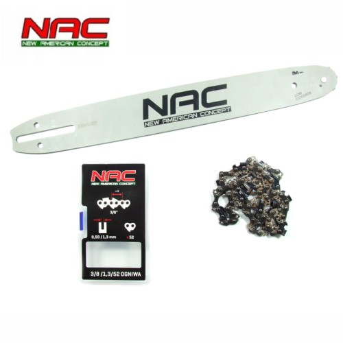 Prowadnica 14" NAC + Łańcuch NAC 3/8 1,3 52E