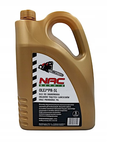 OLEJ DO PROWADNIC ŁAŃCUCHÓW PIŁ SPALINOWYCH 5L ORYGINALNY NAC