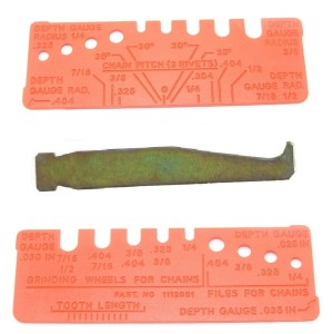 SZABLON IDENTYFIKATOR ŁAŃCUCHÓW I GRUBOŚCI PILNIKÓW + SKROBAK