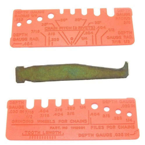 SZABLON IDENTYFIKATOR ŁAŃCUCHÓW I GRUBOŚCI PILNIKÓW + SKROBAK