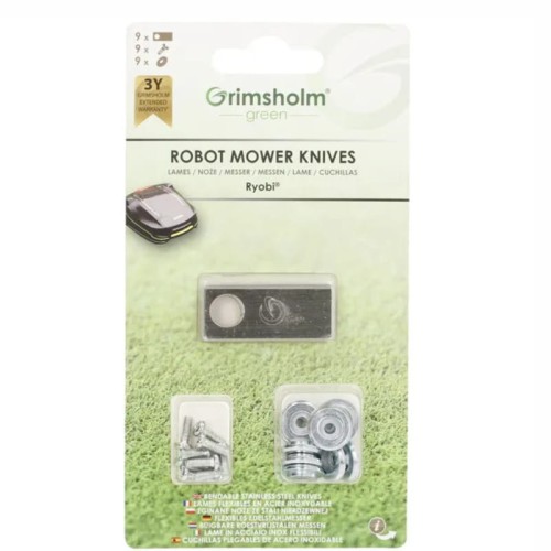 NOŻE DO ROBOTA KOSZĄCEGO 9 SZTUK DŁUGOŚĆ 37 MM DO RYOBI ROBOYAGI
