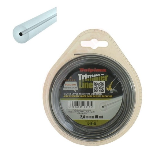 ŻYŁKA TNĄCA 2,4MM 15M DUAL-CUT PODWÓJNA STWARDNIAŁE TRAWY I CHWASTY