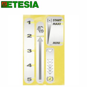 ZESTAW KOMPLET NAKLEJEK ETESIA 52810 DO KOSIARKI TRAKTORKA ORYGINALNE