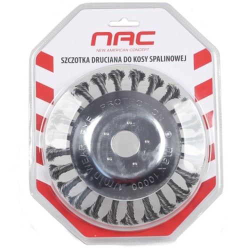 SZCZOTKA DRUCIANA 15 CM NAC DO KOSY SPALINOWEJ CZYSZCZENIE KOSTKI OBRZEŻY