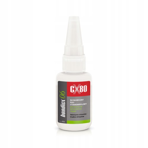 CX-80 BONDICX 06 KLEJ CYJANOAKRYLOWY DO TWORZYW SZTUCZNYCH I GUMY 20 G