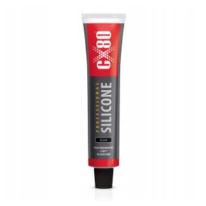 CX-80 SILIKON SANITARNY PROFESSIONAL WYSOKOTEMPERATUROWY CZARNY TUBKA 80 ML