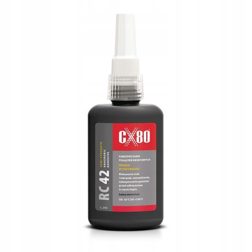 CX-80 KLEJ ANAEROBOWY RC42 DO GWINTÓW ŚRUB NIEBIESKI 50 ML