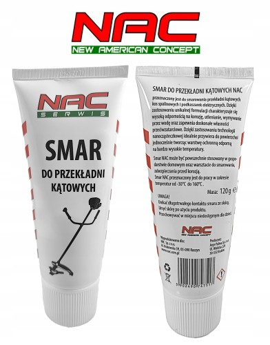 SMAR DO PRZEKŁADNI KĄTOWYCH 120G ORYGINAŁ NAC DO KOS I PODKASZAREK