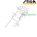 STIGA ORYGINALNA LINKA HAMULCA STOP 181030088/0 DŁ. 1320 mm PANCERZ 1110 mm