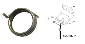 SPRĘŻYNA DŹWIGNI HAMULCA STIHL 028 038 042AV 048