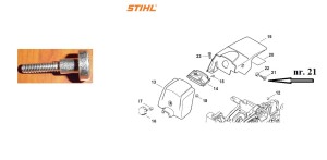 ŚRUBA POKRYWY CYLINDRA STIHL 028 038 MS 380/381 OR