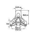 OBUDOWA ADAPTERA MCCULLOCH M145-97 M115-97 M125-97  WYMIARY