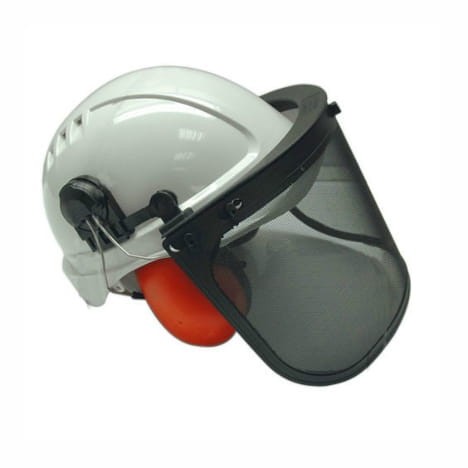 KASK OCHRONNY NAUSZNIKI SIATKA + POLIWĘGLAN ATEST