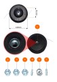 GŁOWICA ŻYŁKOWA 130MM 7 ADAPTERÓW UNIWERSALNA 009 -1