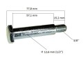 TRZPIEŃ OSI KOŁA 3/8'' 57,1MM DŁ.77,8MM ŚR. 12,6mm 1