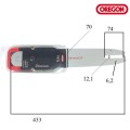 Zestaw Oregon prowadnica + łańcuch 153SFGD025 38 CM wymiary