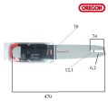 Zestaw Oregon prowadnica + łańcuch 163SFHD025 40 CM wymiary