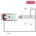 Zestaw Oregon prowadnica + łańcuch160SDEA074 40 CM wymiary