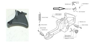 DŹWIGNIA SPUST GAZU HUSQVARNA SERIA 300 5038545-01