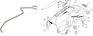 CIĘGNO DŹWIGNIA BLOKADY STIHL TS400 4223 435 1100