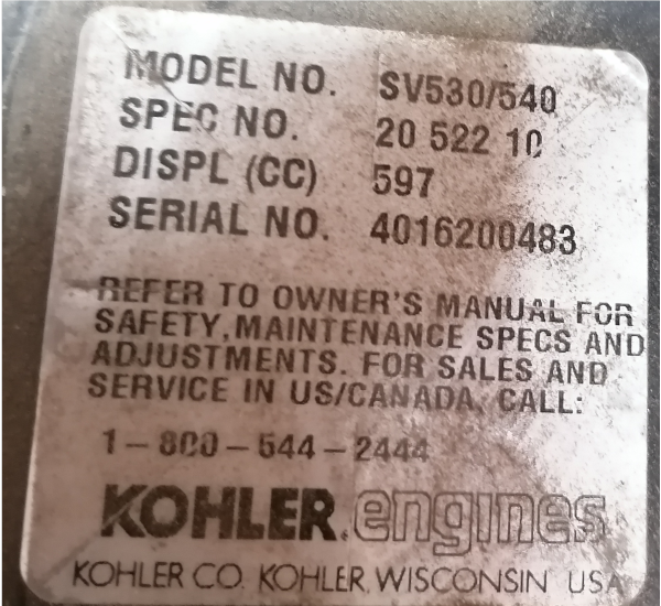 Oznaczenia Numery Kohler