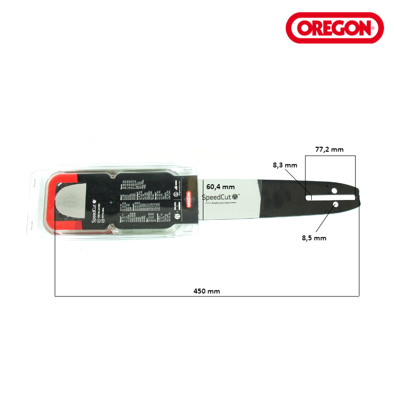 Zestaw Oregon prowadnica + łańcuch 150MPBK095 150MLBK095 38 CM wymiary